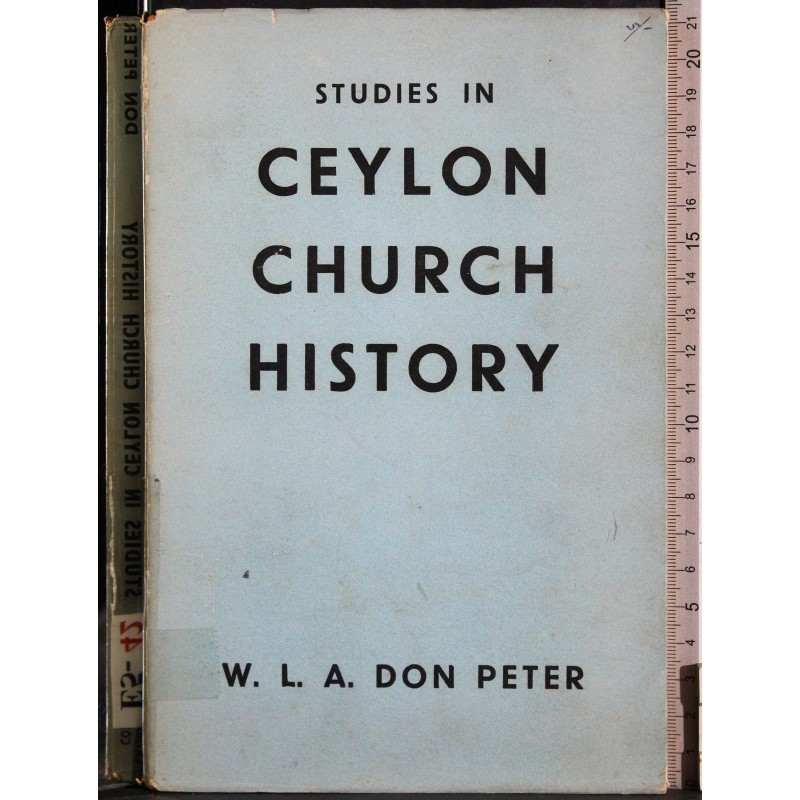 Studies in ceylon church history