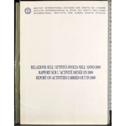 Relazione attività svolta nell'anno 2000