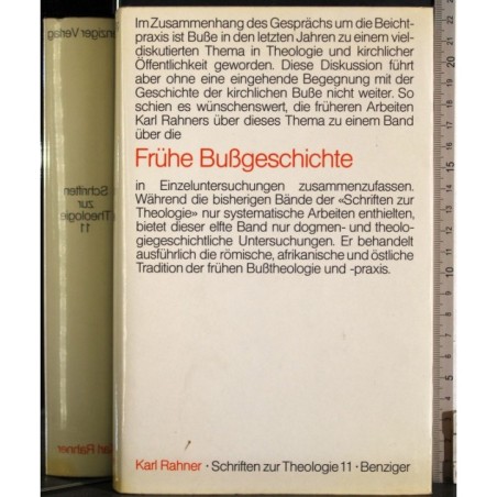 Schriften zur theologie Vol 11. Fruhe Bussgeschichte