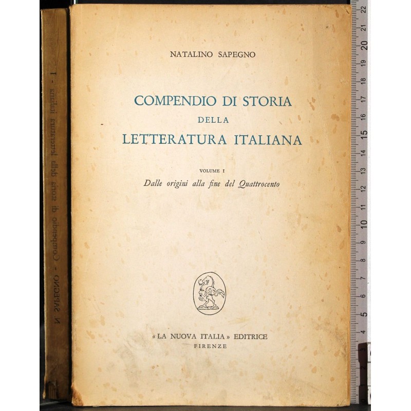Compendio di storia della letteratura italiana. Vol 1