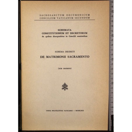 Schema decreti. De matrimonii sacramento