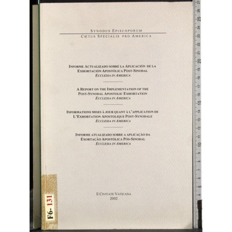 Informe aplicacion exhortacion apostolica Post-Sinodal