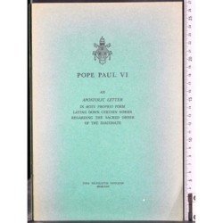 Pope Paul VI. An apostolic letter