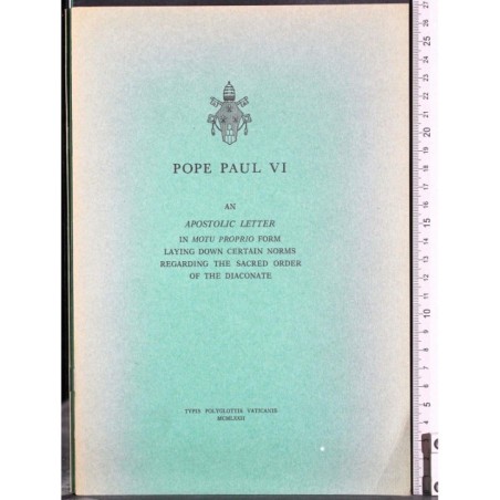 Pope Paul VI. An apostolic letter