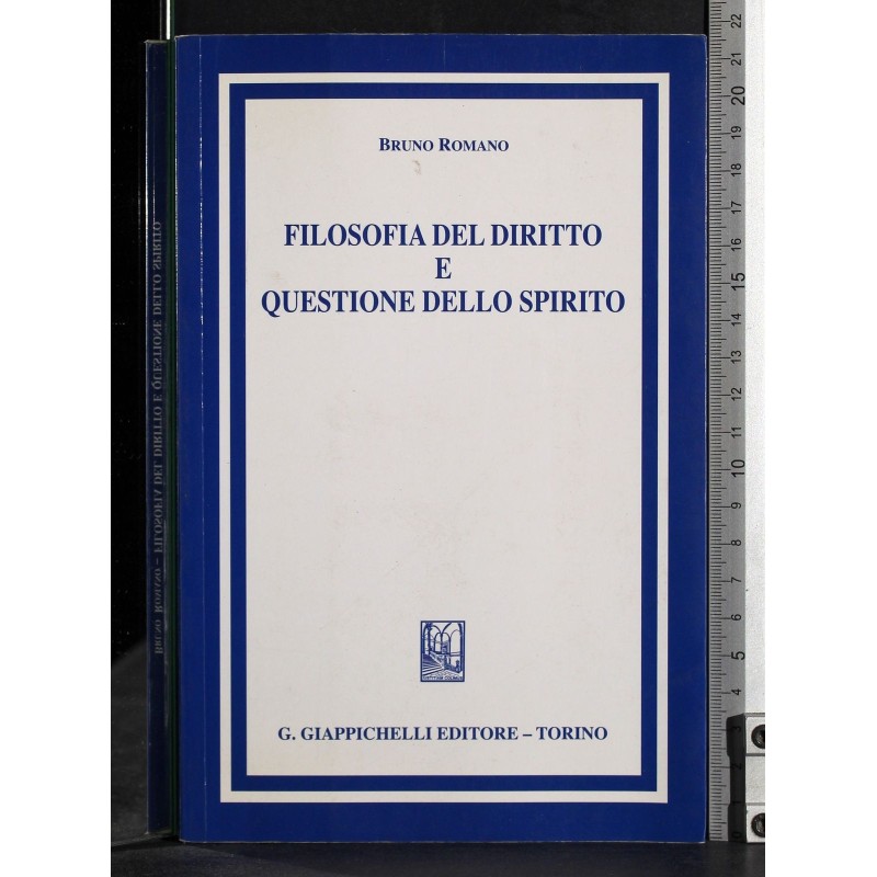 Filosofia del diritto e questione dello spirito