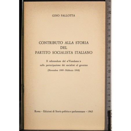 Contributo storia del Partito socialista italiano