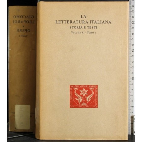 La letteratura italiana. Storia e testi. Volume 52. Tomo 1