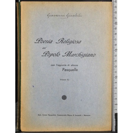 Poesia religiosa del Popolo Marchigiano. Vol 2