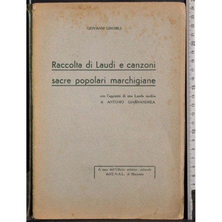 Raccolta di Laudi, canzoni sacre popolari marchigiane