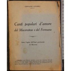 Canti popolari d'amore del Maceratese e del Fermano