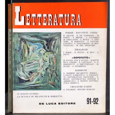 LETTERATURA - N 91-92 - 1968