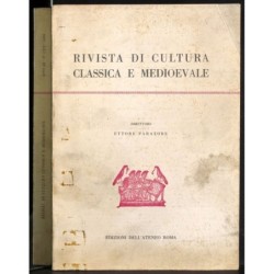 RIVISTA DI CULTURA CLASSICA E MEDIOEVALE - N 1-2-3 - 1969
