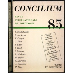 CONCILIUM - N 83 - 1973 - REVUE INTERNATIONALE DE THEOLOGIE
