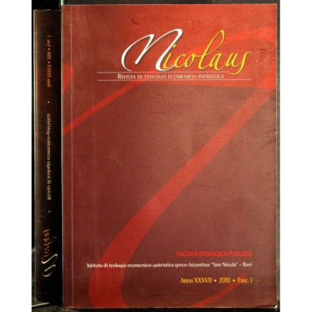 NICOLAUS - N 1 - 2010 - RIVISTA DI TEOLOGIA ECUMENICO-PATRISTICA