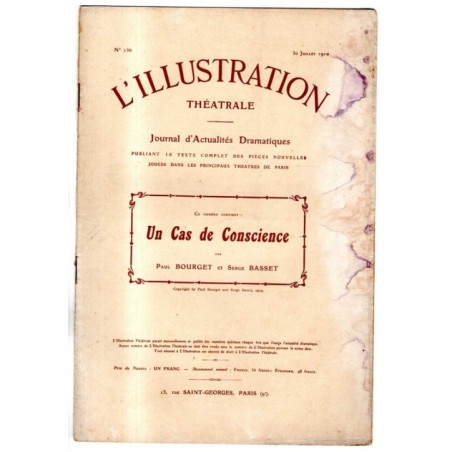 L'ILLUSTRATION THEATRALE - N 156 - 1910 -  JOURNAL D'ACTUALITÈS DRAMATIQUES