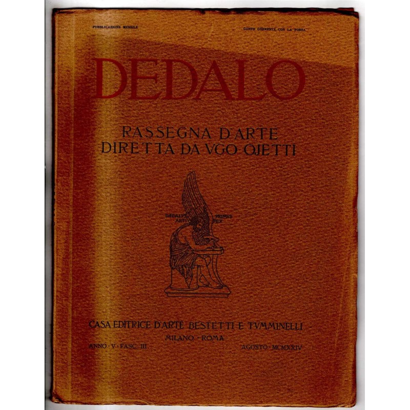 DEDALO - N 3 - 1924 - RASSEGNA D'ARTE DIRETTA DA UGO OJETTI