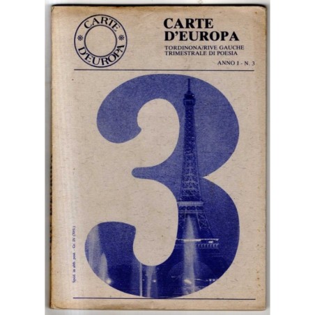 CARTE D'EUROPA - N 3 - 1983 - TORDINONA RIVE GAUCHE TRIMESTRALE DI POESIA