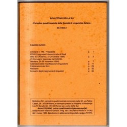 BOLLETTINO DELLA SLI - N 1, XII - 1994