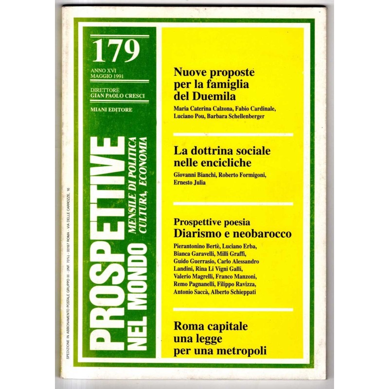 PROSPETTIVE NEL MONDO - N 179 - 1991
