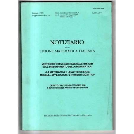 NOTIZIARIO - N 10 - 1999 - UNIONE MATEMATICA ITALIANA