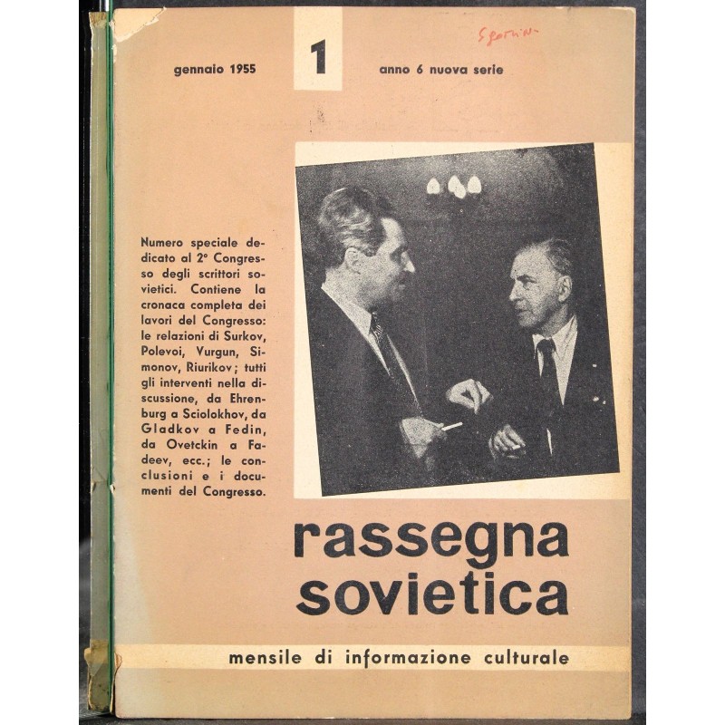 RASSEGNA SOVETICA - N 1 - 1955
