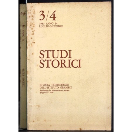STUDI STORICI - N 3/4, ANNO 24, LUGLIO-DICEMBRE - 1983