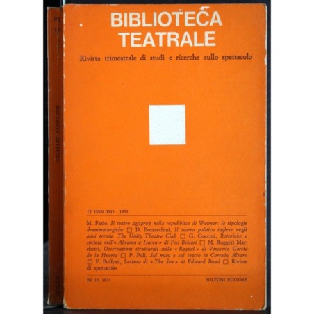 BIBLIOTECA TEATRALE - N 19 - 1977
