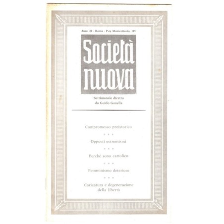 SOCIETA' NUOVA - N 12-13 - 1975