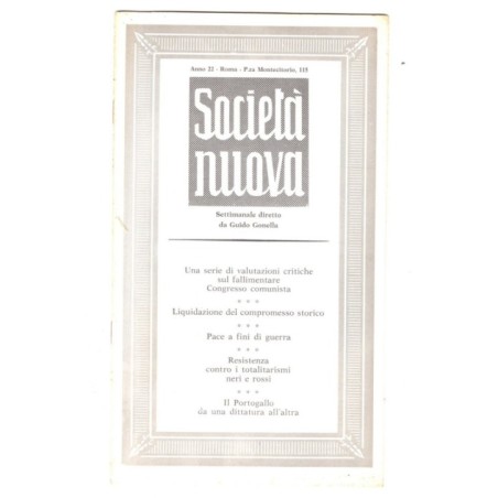 SOCIETA' NUOVA - N 14-16 - 1975