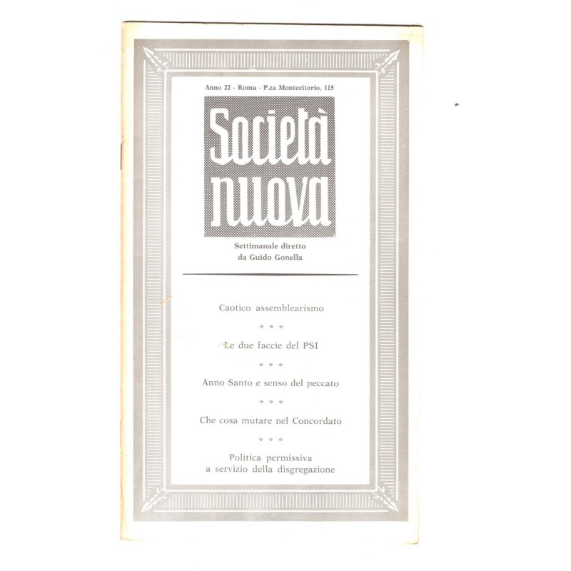 SOCIETA' NUOVA - N 9 - 1975