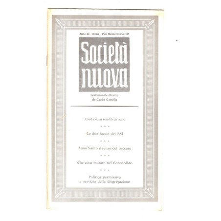SOCIETA' NUOVA - N 9 - 1975