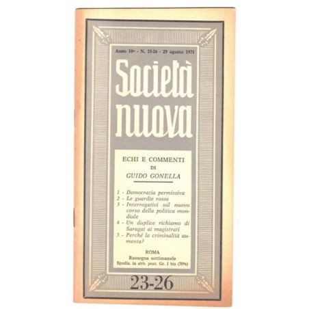 SOCIETA' NUOVA - N 23-26 - 1971