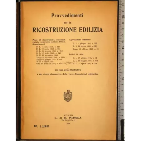 Provvedimenti per la ricostruzione edilizia