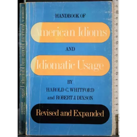 Handbook of American Idioms a idiomatic usage