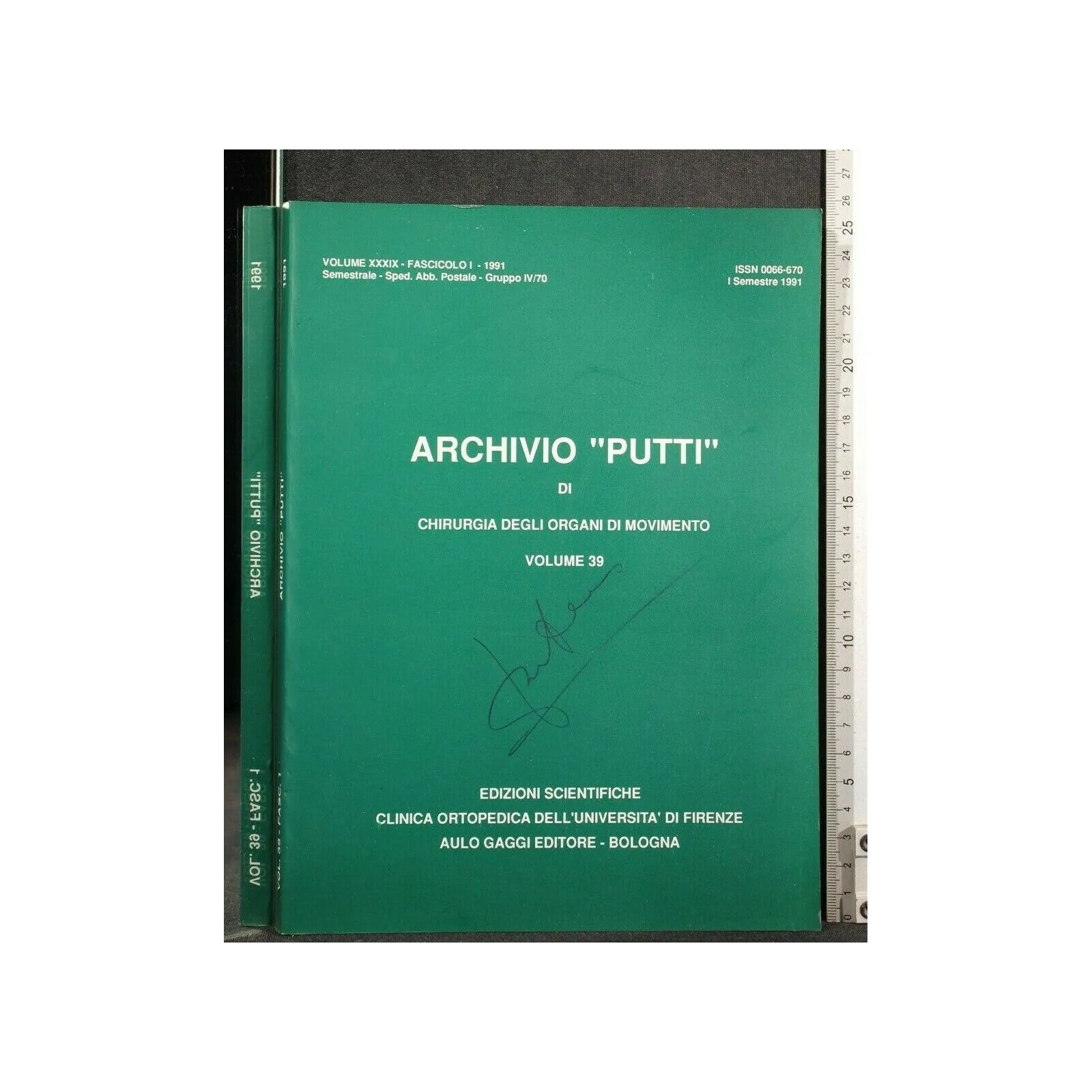 ARCHIVIO "PUTTI" DI CHIRURGIA DEGLI ORGANI DI MOVIMENTO VOL 39