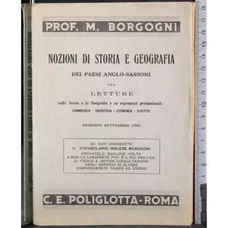 Nozioni di Storia e geografia dei paesi anglo-sassoni