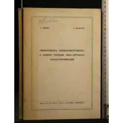 STREPTOMICINA DIIDROSTREPTOMICINA E LESIONI TOSSICHE