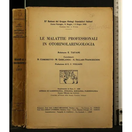 LE MALATTIE PROFESSIONALI IN OTORINOLARINGOLOGIA SUPPL FASC 1,