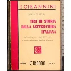 Tesi di storia della letteratura Italiana