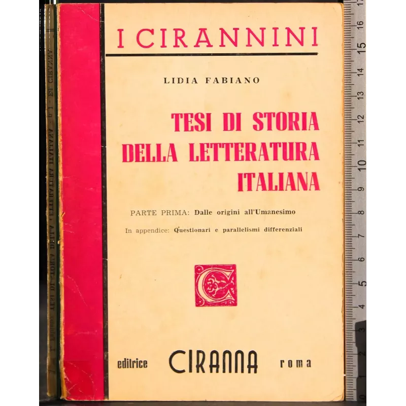 Tesi di storia della letteratura Italiana
