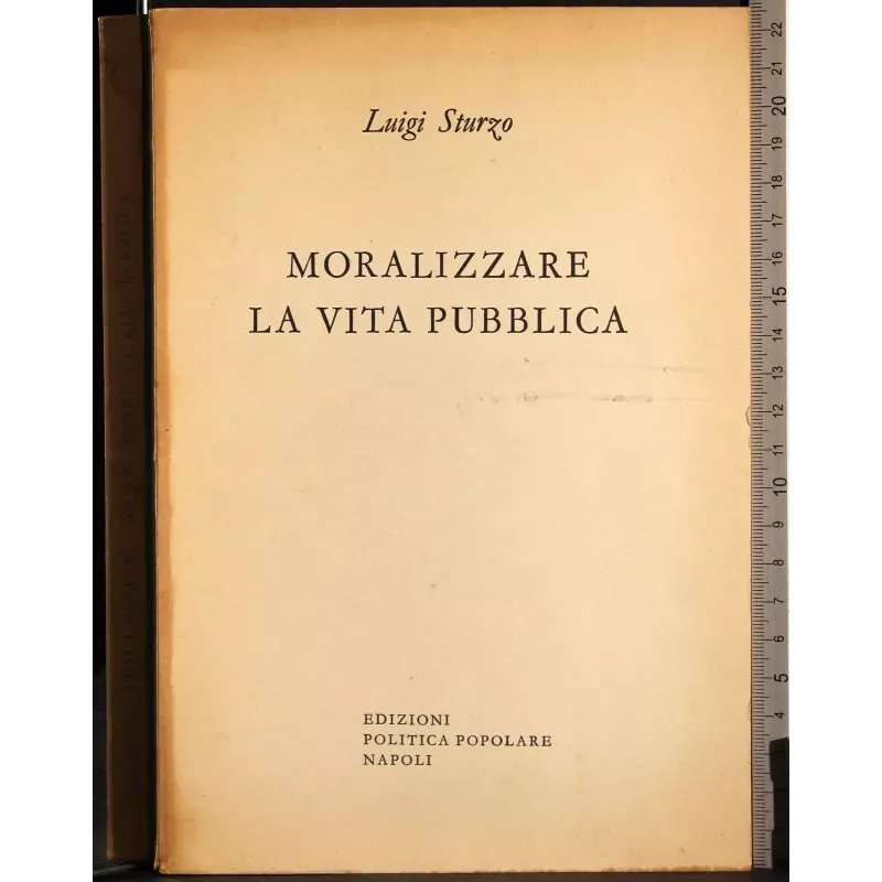 Moralizzare la vita pubblica