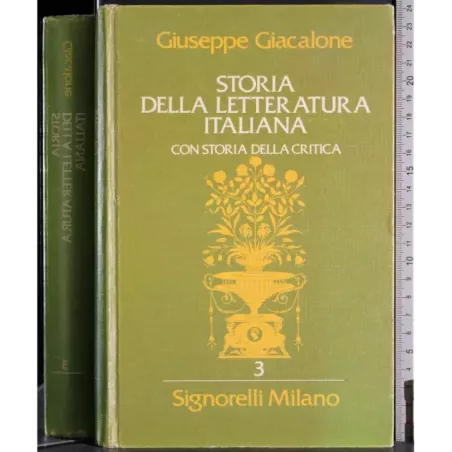 Storia letteratura Italiana Vol 3. Ottocento Novecento