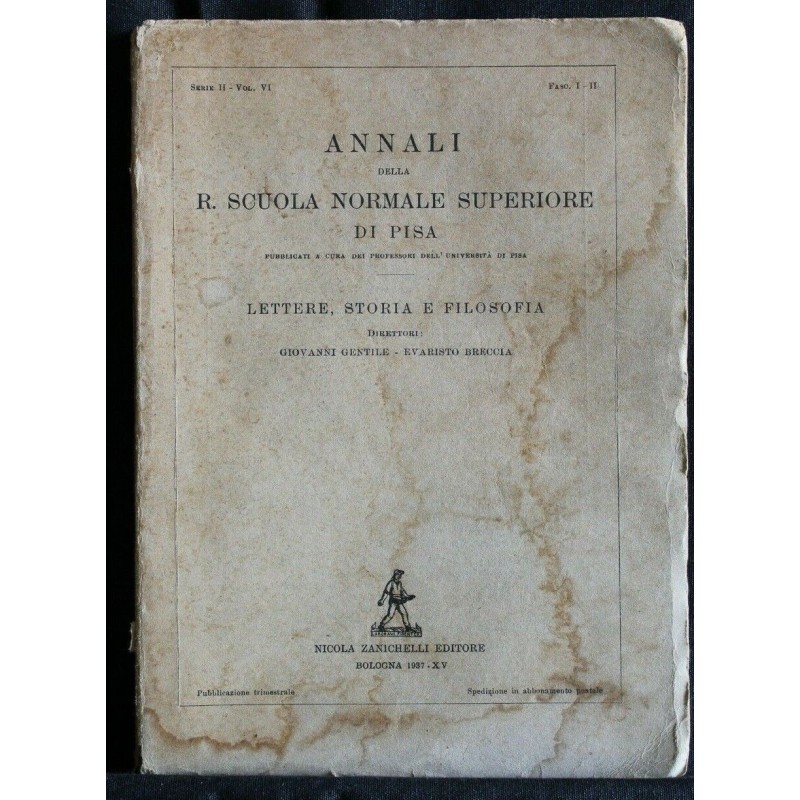 ANNALI DELLA R. SCUOLA NORMALE SUPERIORE DI PISA
