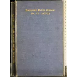 Autograph prices current Vol VI 1921-1922