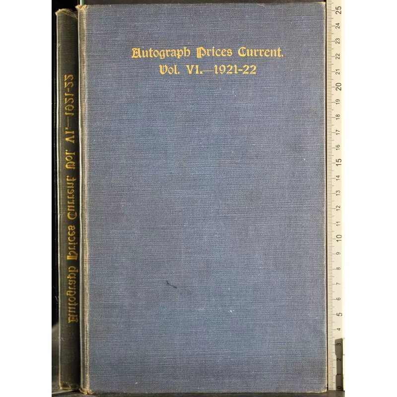 Autograph prices current Vol VI 1921-1922