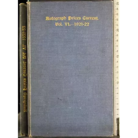 Autograph prices current Vol VI 1921-1922