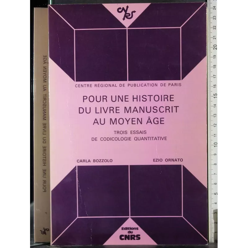 Pour une histoire di livre manuscrit au moyen age