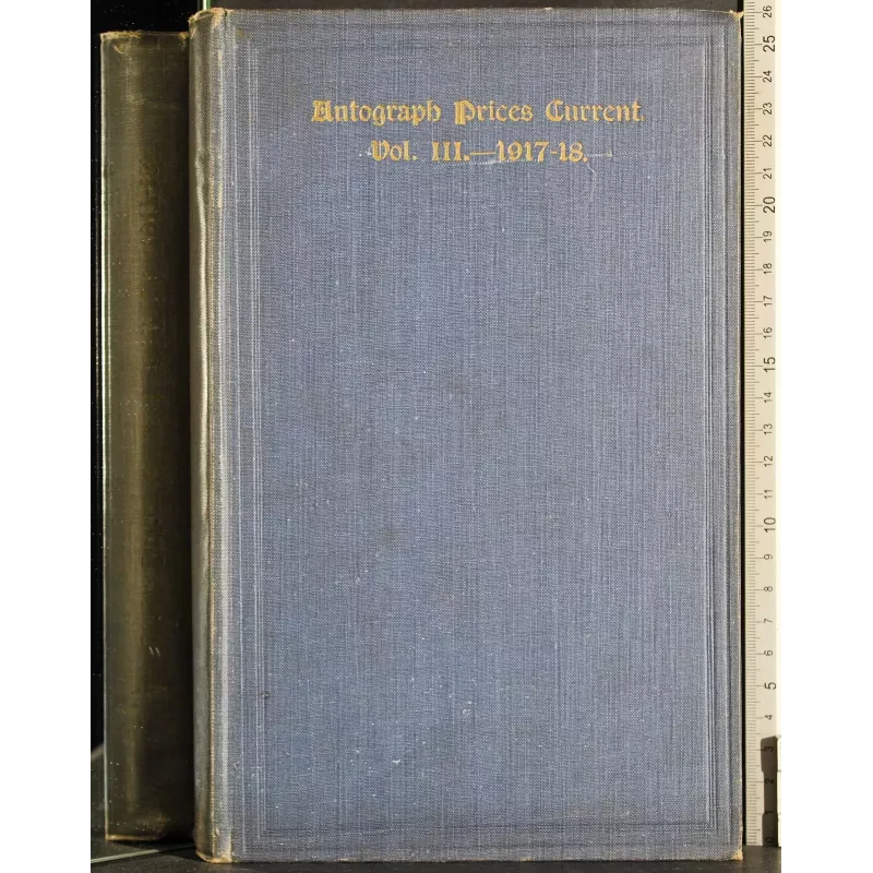 Autograph Prices Current. Vol III 1917-18