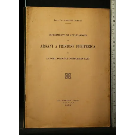 ESPERIMENTO DI APPLICAZIONE DI ARGANI A FRIZIONE PERIFERICA