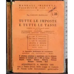 Tutte le imposte e tutte le tasse